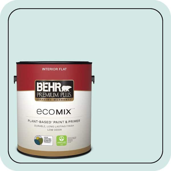 1 gal. #T14-5 Sky Blue Flat EcoMix Plant-Based Interior Paint & Primer