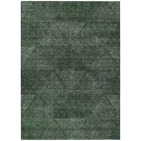 Chantille Machine Washable Indoor/Outdoor Abstract ACN777 Fern 8 ft. x 10 ft. Area Rug