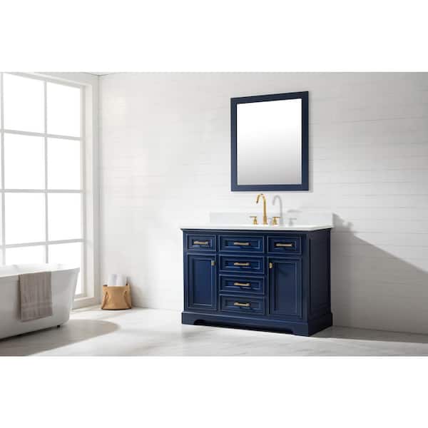 Abbington Mirrored Corner Bathroom Vanity Sink with Drawers