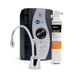 Indulge Contemporary Instant Hot & Cold Water Dispenser w/ Standard Filtration & 2-Handle 8.4 in. Faucet in Chrome