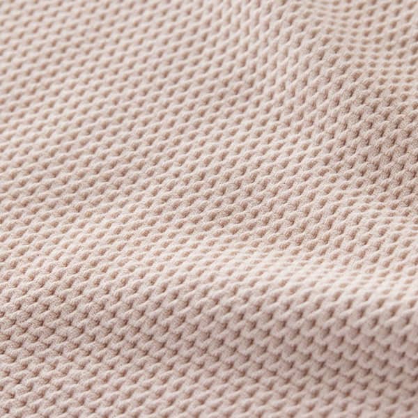 Legends Hotel Garter Stitch Pink Blush Cotton Full/Queen Blanket