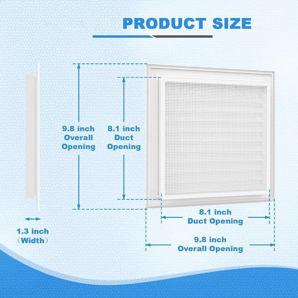 PATIKIL Aluminum Gable Vent – 6 X 14 Inch Return Grille With Screen Mesh Filter, Removable Door, Louvered Air Vent For Sidewall, Ceiling, Attic, Shed, HVAC, White