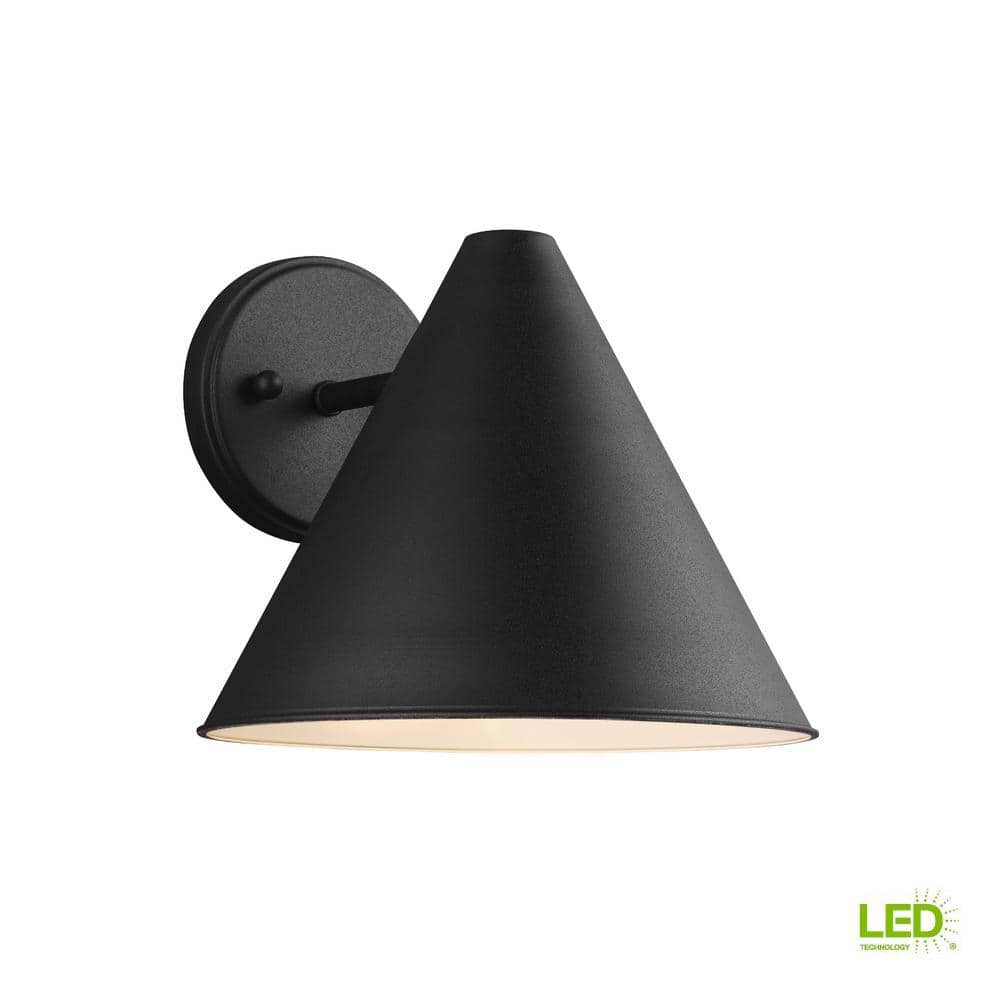 Black Aluminum Dimmable LED Outdoor Wall Lantern Sconce