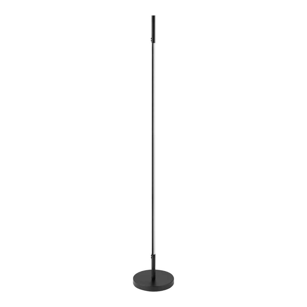 Calero 50 in. Black Straight Arc Floor Lamp LED