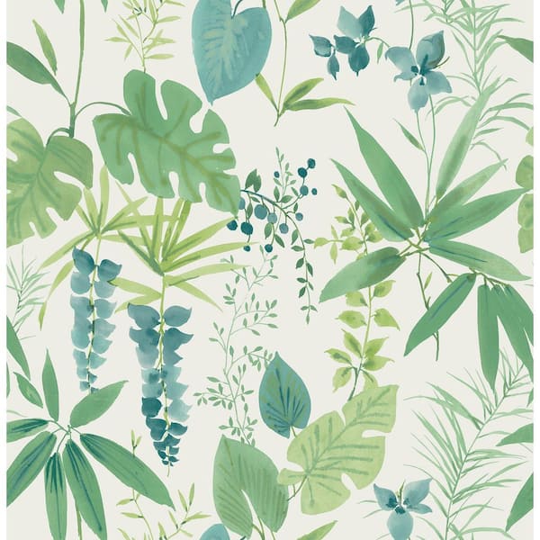 NuWallpaper Green Maldives Vinyl Peel and Stick Wallpaper