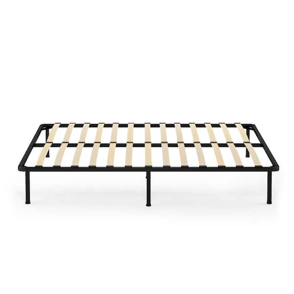 Furinno Cannet Queen Metal Platform Bed, Queen Metal Bed Frame With Wood Slats