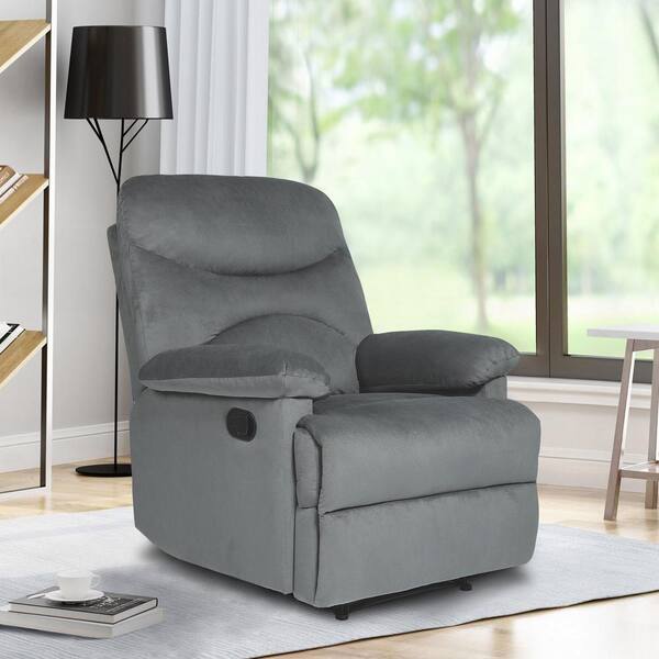 Pinksvdas Recliner 30 in. Wide Gray Comfortable Recliner with 8