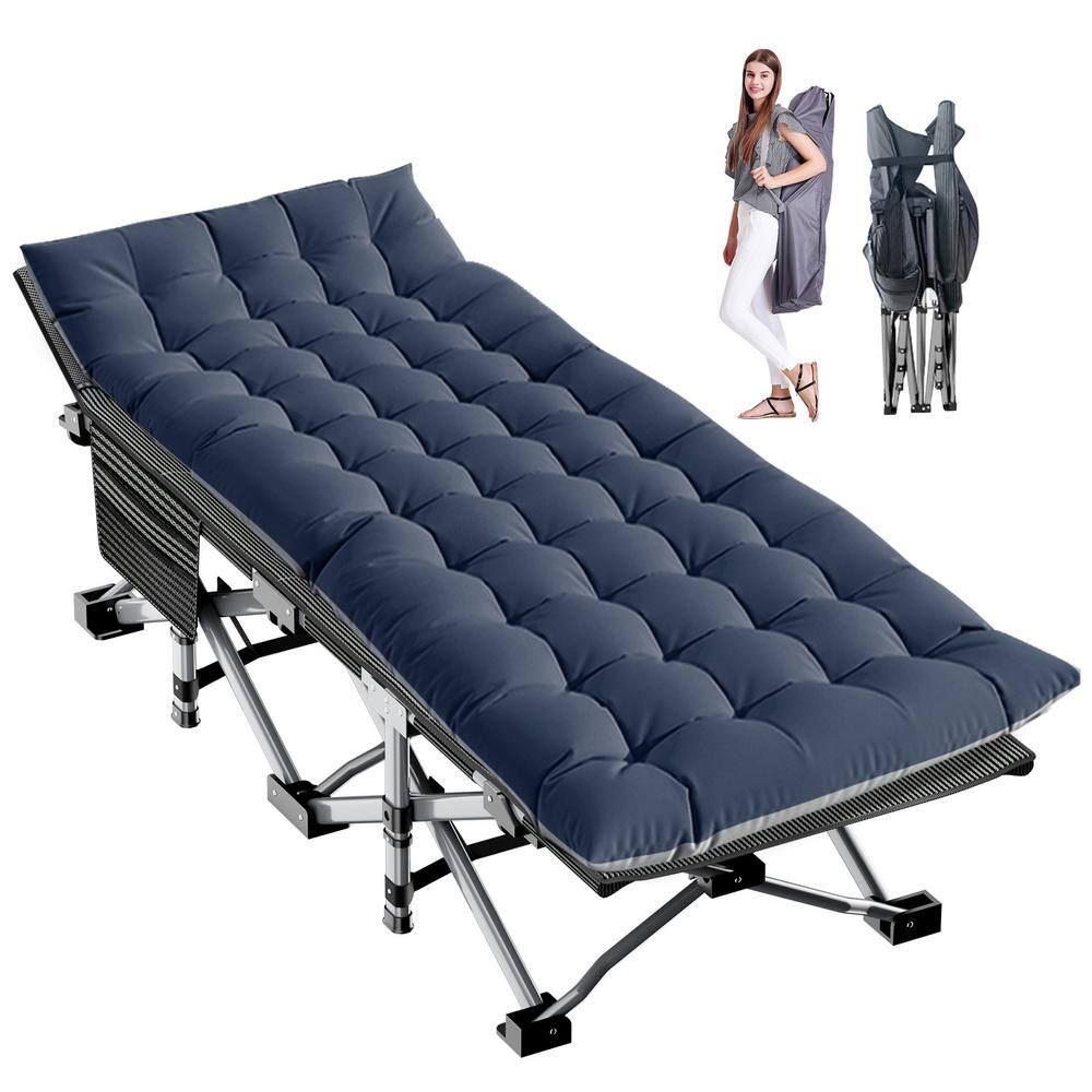 BOZTIY Folding Camping Cot XL with Carry Bag, Double Layer Oxford