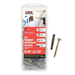 5/16 in. x 2-1/2 in. Star Drive Low Profile Washer Head RSS Structural Alternative Lag Screws (100-Pack)