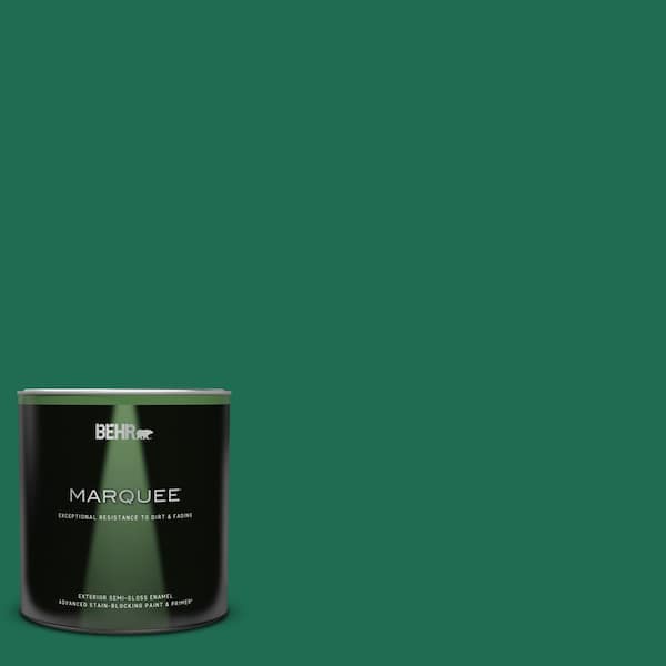 BEHR MARQUEE 1 qt. #P430-7 Sparkling Emerald Semi-Gloss Enamel Exterior Paint & Primer