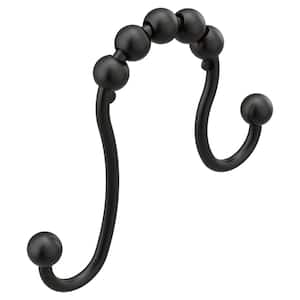 Shower Curtain Ring in Matte Black (12-Pack)