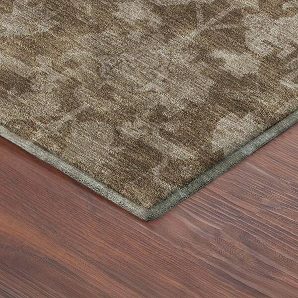 Mayfield Premium Machine Washable Abstract AMF2358 Brown 10 ft. x 14 ft. Area Rug