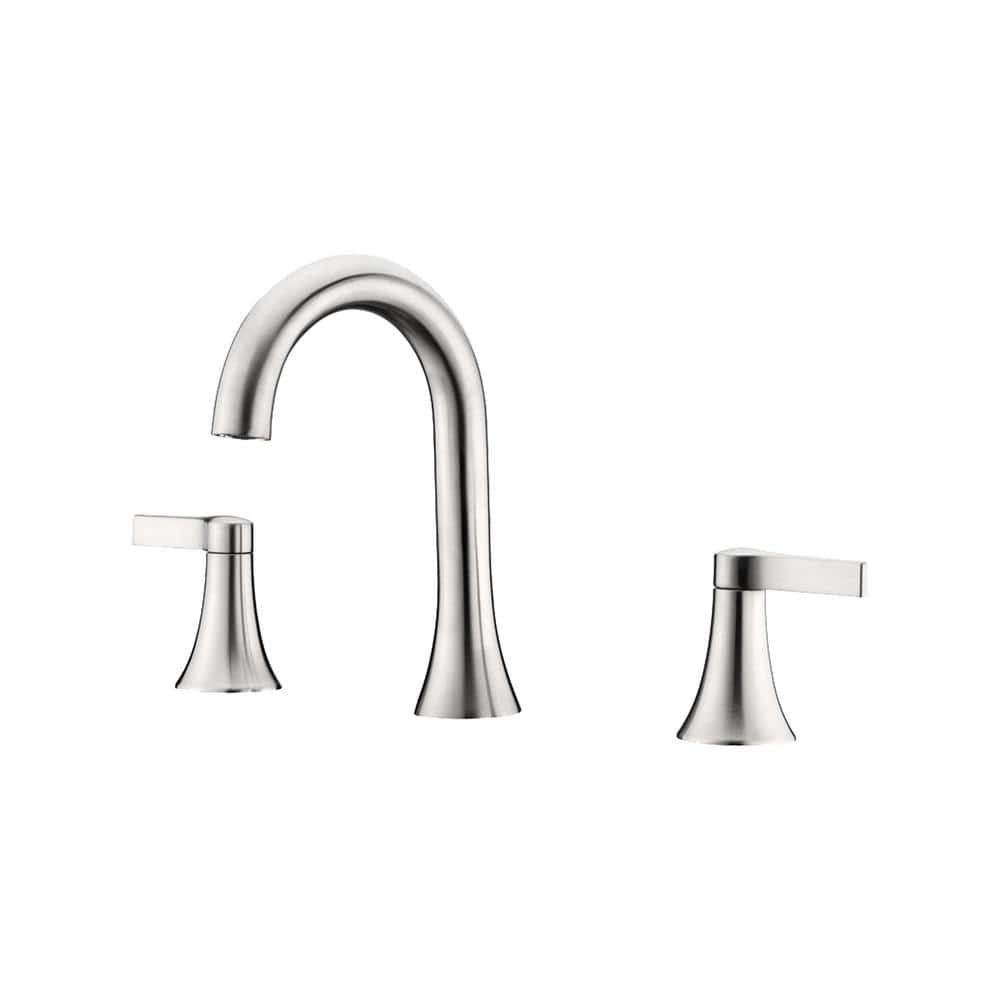 LUXIER Reesley 8 in. Widespread 2-Handle Bathroom Faucet in Brushed Nickel