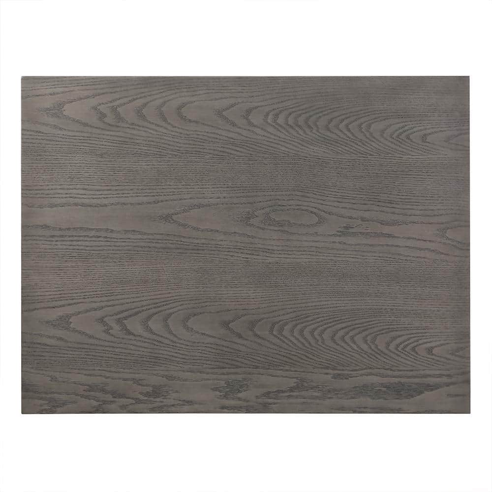 Lovell Gray Oak Veneer 5-Piece Dining Set with Padded Chairs