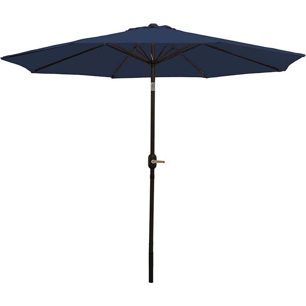 9 Foot Outdoor Patio Umbrella - Push-Button Tilt & Crank Patio Table Umbrel