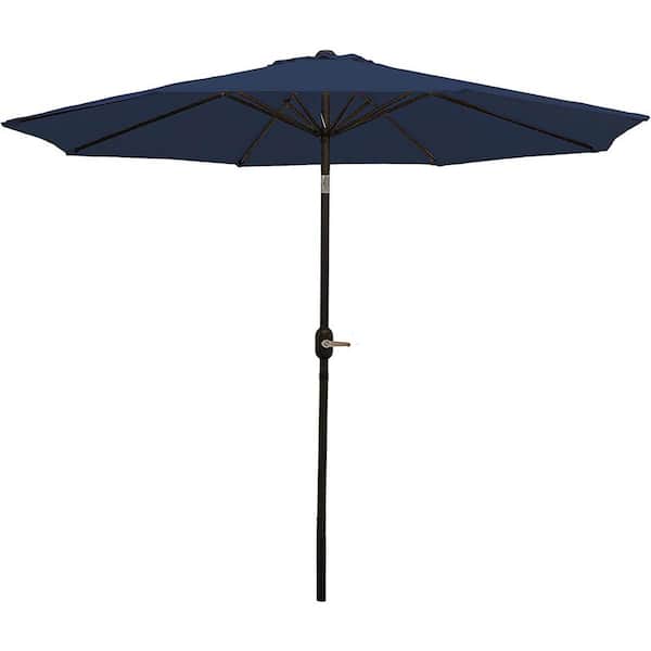 Cubilan 9 Foot Outdoor Patio Umbrella - Push-Button Tilt & Crank Patio Table Umbrella - Aluminum Pole & Polyester Shade Canopy