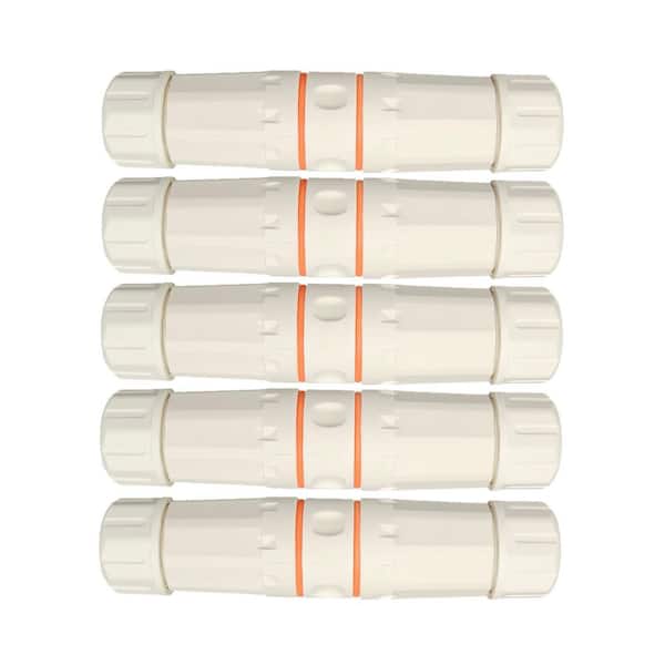 Cat 6A Shielded Waterproof RJ45 Coupler White 5-Pack