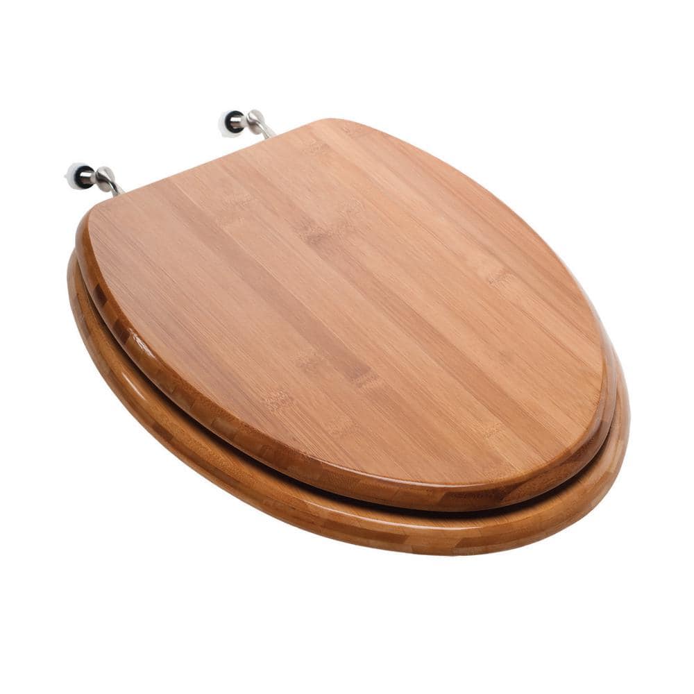 Jones Stephens Premium Wood Elongated Closed Front Toilet Seat With