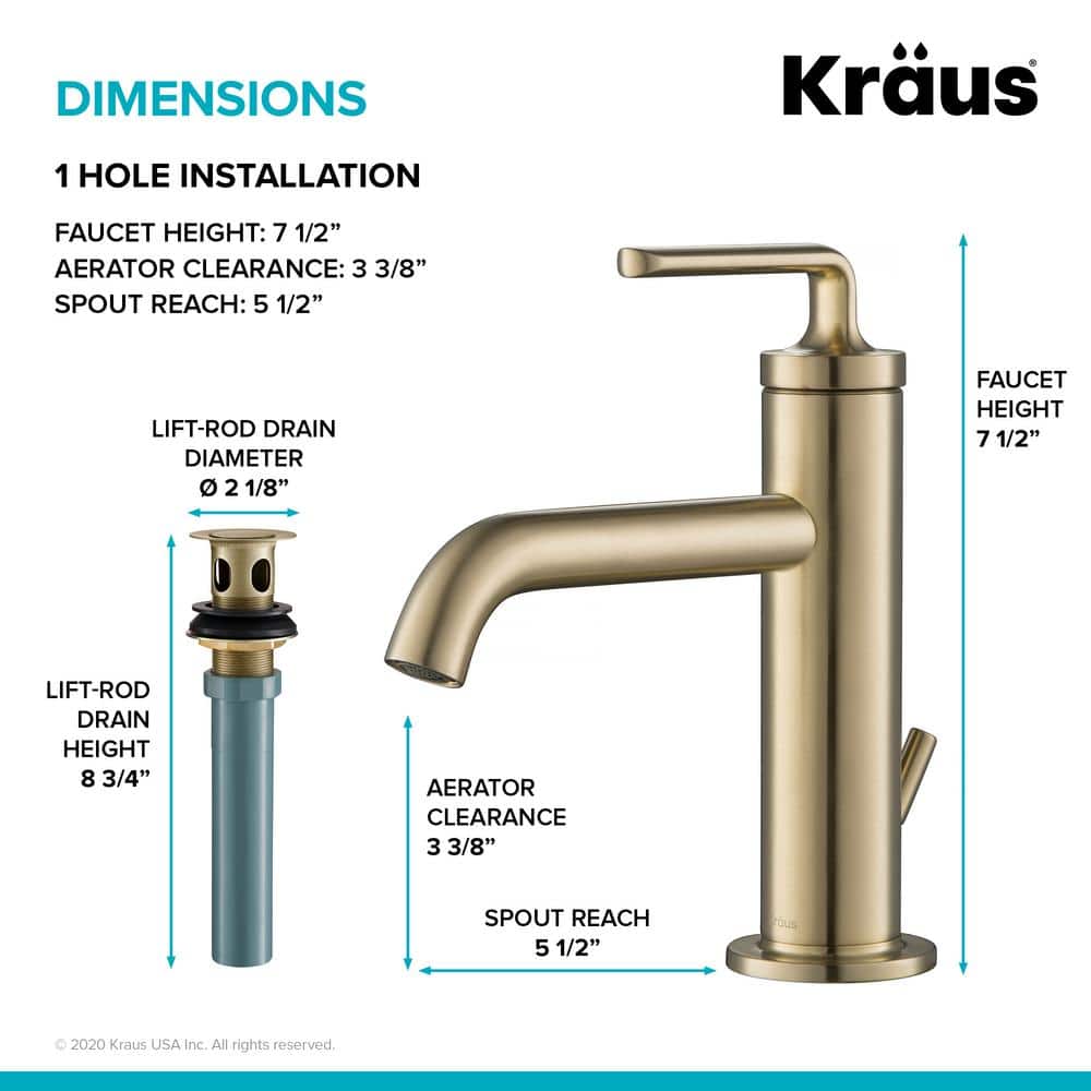 Ramus 7.38'' High-End Modern Chrome Single Handle Bathroom Faucet