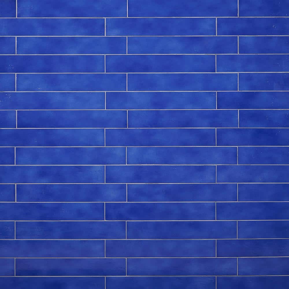 Poseidon Blue Glossy Porcelain Rectangular Tile 3" x 18"