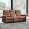 DEVON & CLAIRE Bentley Brown Fabric Manual Recliner Sofa RX-M465-BRN-3 ...