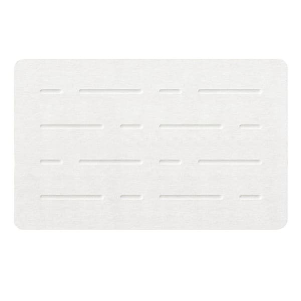 32in x 20in Diatomaceous Earth Bath Mat Quick Drying Absorbing Non-Slip Shower Mat White Grey