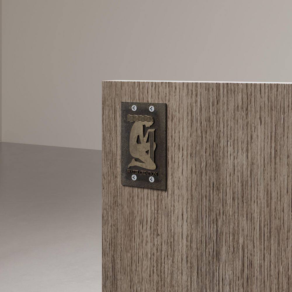 Hugo 60'' Grey Oak Double Sink Vanity with Satin Gold Hardware
