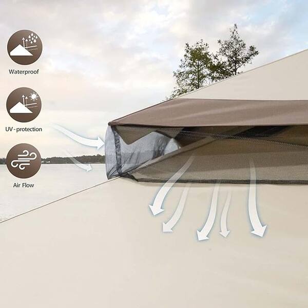 Reviews for Sudzendf 10 ft. x 20 ft. Beige Double Tier
