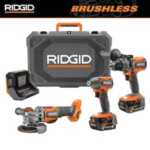 18V Brushless 2-Tool Combo Kit with 6.0 Ah & 4.0 Ah MAX Output Batteries, Charger, Hard Case, & 4-1/2 in. Angle Grinder