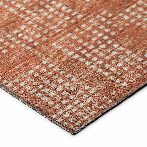 Eleanor Red 8 ft. x 10 ft. Geometric Indoor/Outdoor Washable Area Rug