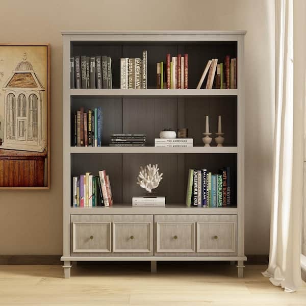 Bookshelf hot with Storage Cabinet, Multiple Finishes