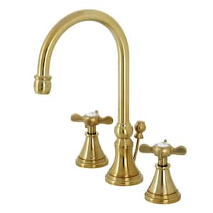 Essex 8 in. Widespread 2-Handle Bathroom Faucet in Brushed Brass