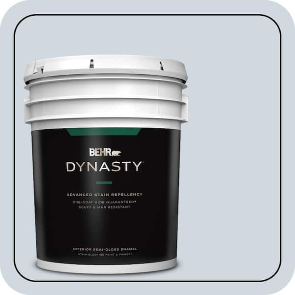BEHR DYNASTY 5 gal. #MQ3-57 Siberian Ice One-Coat Hide Semi-Gloss Enamel Interior Stain-Blocking Paint & Primer
