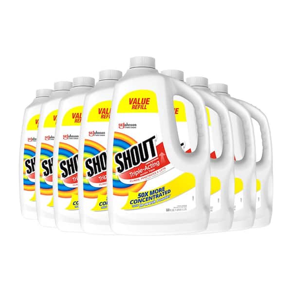 Shout Triple Acting Liquid Refill Fabric Stain Remover 60 fl.oz., (8-Pack)