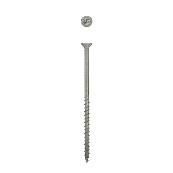 #14 x 4-3/4 in. Exterior Flat Head Deck Wood Screws Construction Torx T-Star Plus (750 Each) Bulk Pail Bit Included