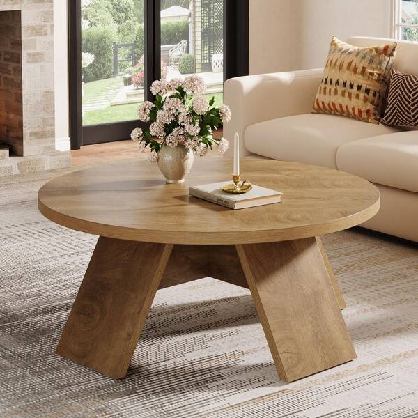 BYBLIGHT Allan 39.37 in. L x 39.37 in. W x 17.72 in. H Light Brown