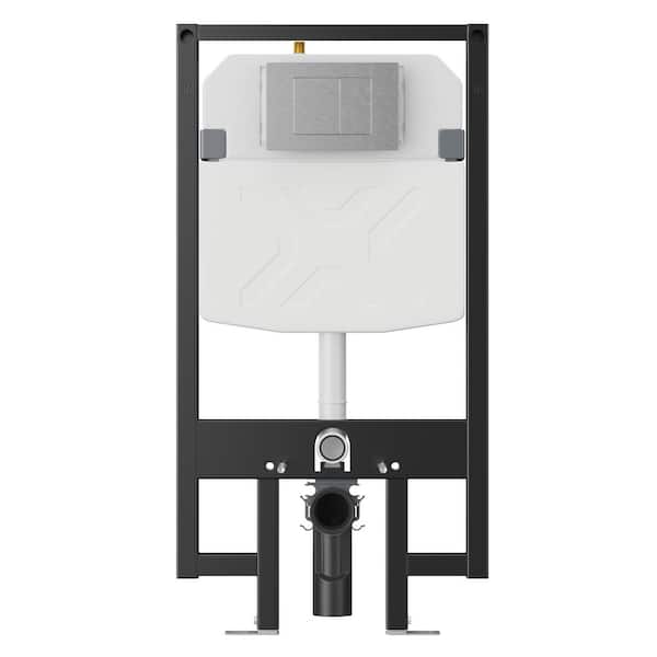 Vermont In-Wall 0.8/1.6 GPF Dual Flush Toilet Carrier System Gravity Fed Technology, Wall Hung Toilet Tank Only in Black
