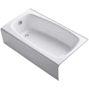 Seaforth 54 in. x 30 in. Soaking Bathtub with Left-Hand Drain in White