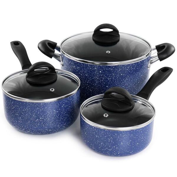 Cooking Pot, Frying pan,Cookware Pots and Pans 7 Piece Cookware Set with  Granite Lid Coating Accessories Kitchen Nonstick Pans - Yahoo Shopping