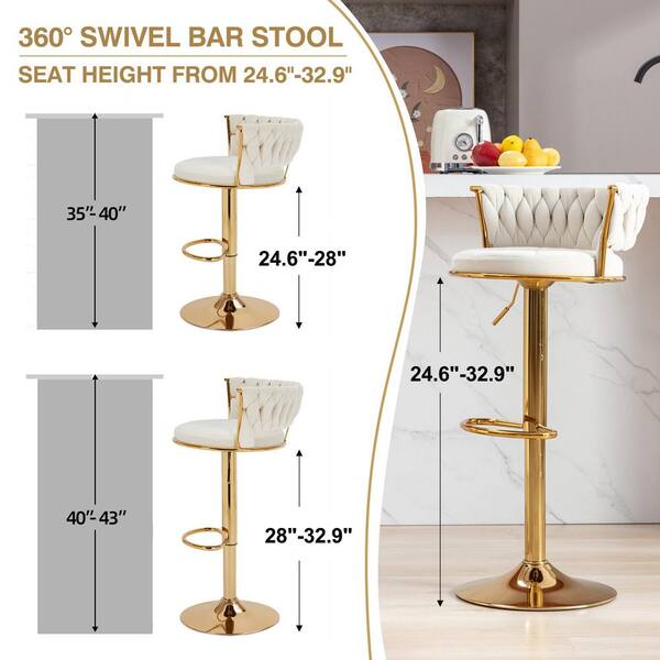 Wayfair Bar Stools Gold Canxkun Gold Bar Stools Set Of 2, Counter