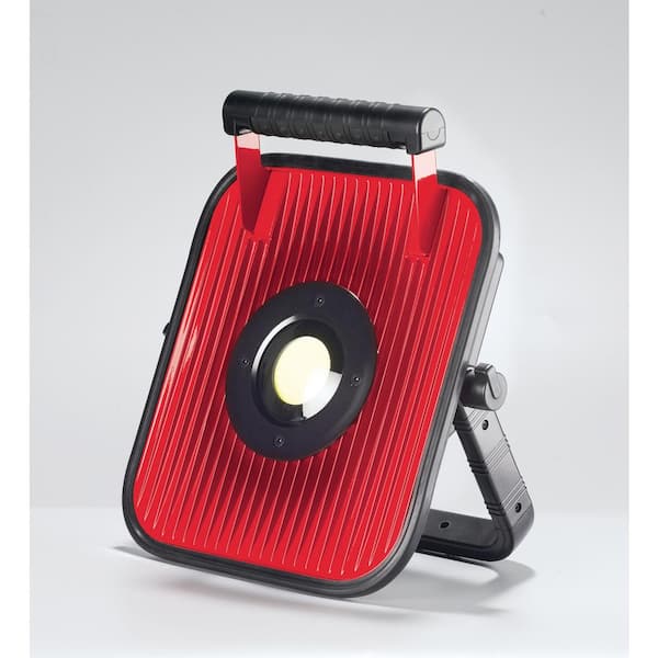 Globe Electric 20-Watt Red and Black Integrated LED Portable Worklight