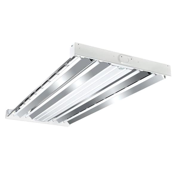 Metalux 4 ft. 4-Lamp White T8-Fluorescent Industrial Grade High Bay Light Fixture
