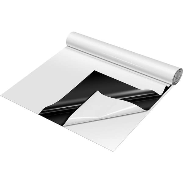 VIVOSUN 10 ft. x 10 ft. 5.5 Mil Black and White Panda Poly Film, Blackout Tarp for Warm House
