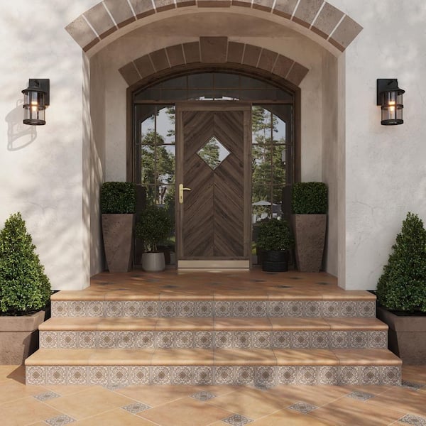 Terralis 6 in. x 6 in. Matte Taupe-Blue Terracotta Porcelain Square Wall and Floor Tile Sample