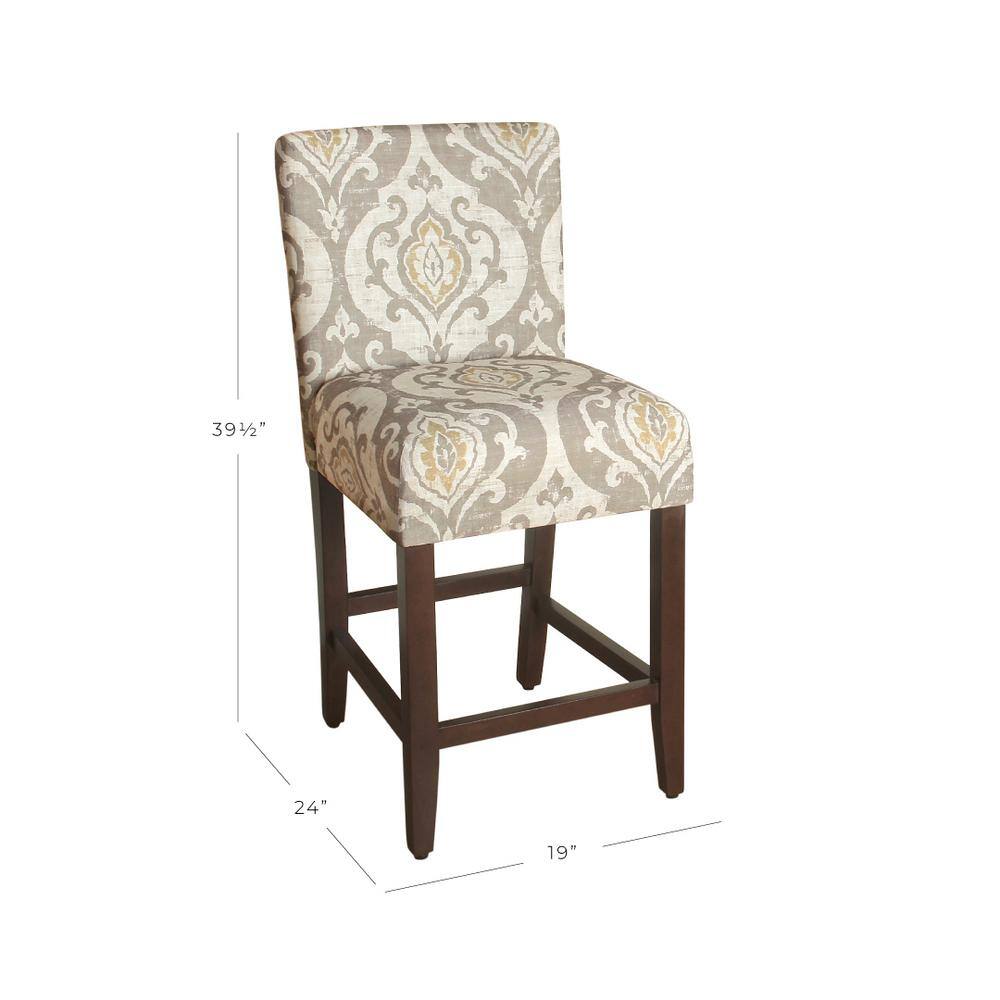 Suri 24" Brown Wood Counter Height Barstool