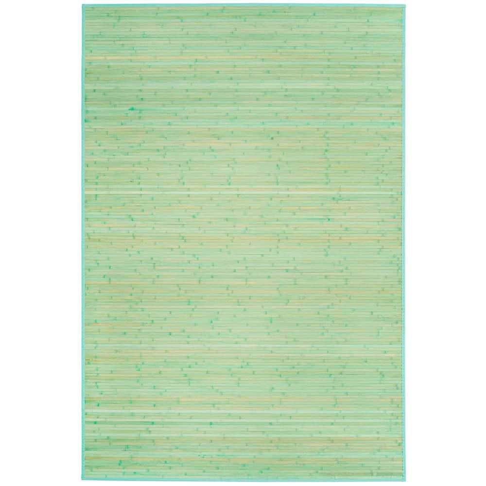 Bamboo Zhuzi Aqua 6 ft. x 9 ft. Rectangle Area Rug price history on PriceWatchPro