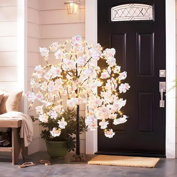 4 ft. Artificial Cherry Blossom Tree with 360 LED Lights 8 Modes