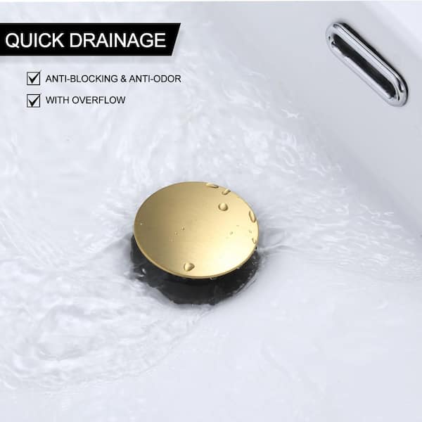 Bathtub Flexible Overflow Pipe Waste Drain Trap with Antique Brass Endings