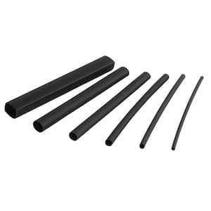 160-Piece 3 in. Assorted Size Heat Shrink Tubing Kit, Black