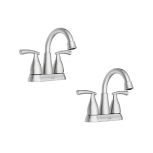 Essie 4 in. Centerset Two-Handle Bathroom Faucet in Polished Chrome (2-Pack)
